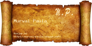 Murvai Paula névjegykártya